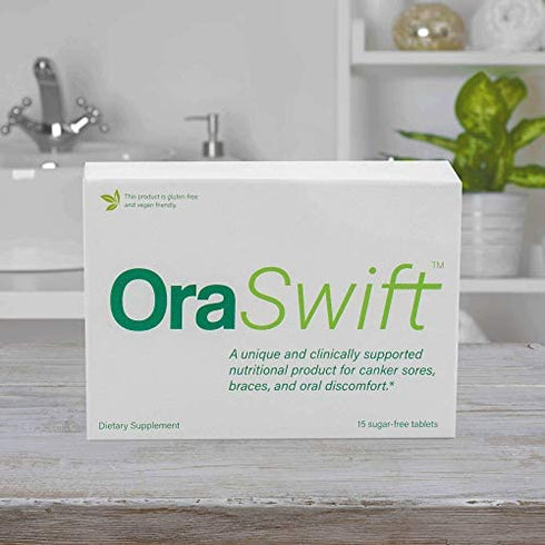 OraSwift All Natural Canker Sore Medicine and Mouth Sores Relief | Effective for Mouth Ulcers, Cold Sores, Dry Mouth, Stomatitis, Gingivitis | Supports Fast Healing of Mucosal Lining in The Mouth