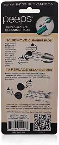 Carbon Klean Peeps Eyeglass Cleaner Replacement Pads, Efficient and Durable Carbon Microfiber Technology - Exclusively Used by NASA (1000 Uses)