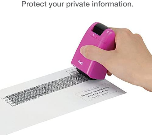 Plus Guard Your ID Roller Stamp, Pink