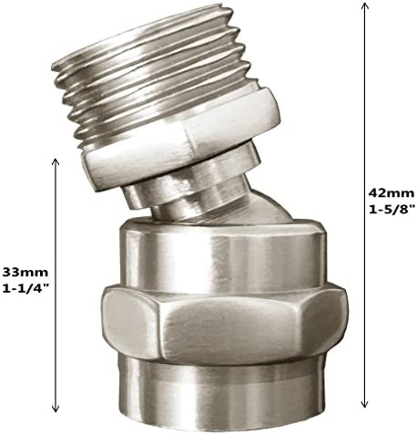 Shower head Swivel adapter,ball joint povit for overhead/handheld shower head,shower arm connection,polished Chrome