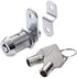 WOOCH Tubular Cam Lock Cabinet Lock,Keyed Alike Removable Key, 1-1/4" Cam and Offset Cam (1-1/8 Inch 90°, Chrome Finish, 4 Pack)
