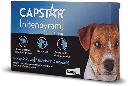 Capstar Flea Tablets for Dogs 2-25 lbs., Count of 12, 12 CT
