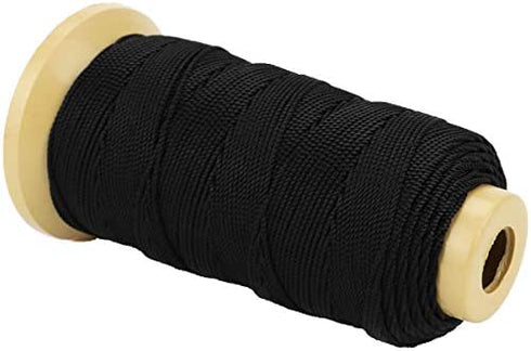 328 Feet Twisted Nylon Line Twine String Cord for Gardening Marking DIY Projects Crafting Masonry (Black, 1.5mm-328 feet)