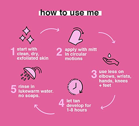 b.tan Dark Self Tanner Kit | Tanned AF Bundle - Dark Self Tanner Mousse with Self Tanning Mitt Applicator, 1 Hour Sunless Tanner, Fast Self Tan, No Fake Tan Smell, No Added Nasties, Vegan, Cruelty Free, 6.7 Fl Oz