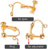 BronaGrand 24 Pieces Clip-on Earring Findings Components Screw Back Ear Wire Non Pierced Earring Converter with Loop for Jewelry Making, 4 Colors