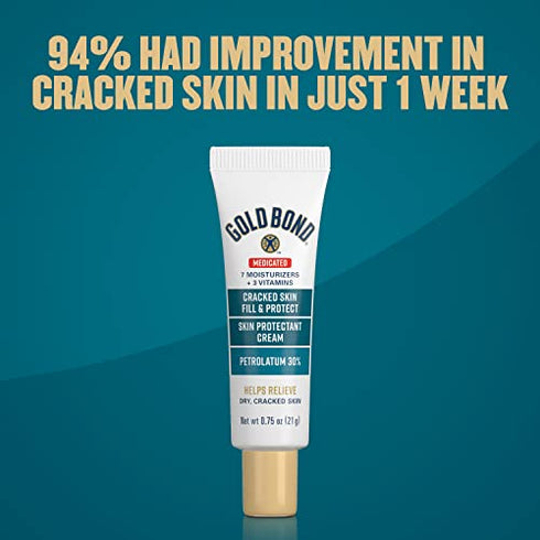 Gold Bond Ultimate Cracked Skin Relief Fill & Protect Cream for Hands, Cuticles, and Feet, 0.75 oz.