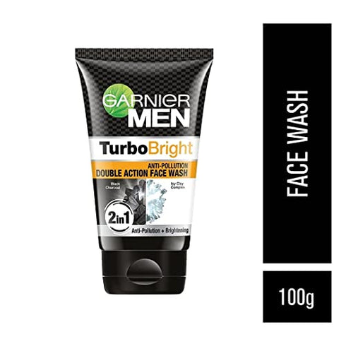 Garnier Men Power White Anti-Pollution Double Action Facewash, 100gm