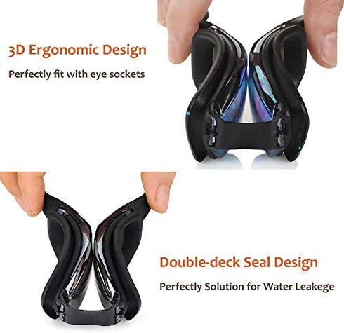 Aegend Swim Goggles, 2 Pack Swimming Goggles No Leaking Adult Men Women Youth