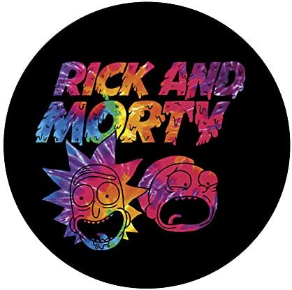 Rick And Morty Tie Dye Drip Graphic Hoodie PopSockets PopGrip: Swappable Grip for Phones & Tablets