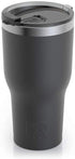 RTIC Tumbler with Splash Proof Lid, 30 oz, Black, Insulated Travel Stainless Steel Coffee Mug, Sweat Proof, Keeps Hot & Cold Longer