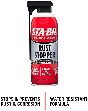 STA-BIL Rust Stopper - Stops Existing Rust and Corrosion, Long Lasting Protection, Prevents Future Rust and Corrosion From Forming, Water-Resistant Formula, 13oz (22003) , Red