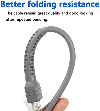 SinLoon Symbol Ls2208 USB Cable, USB A to RJ45 Coiled Spiral Extension Cable, Symbol Barcode Scanner Ls2208ap Ls1203 Ls4208 Ls4278 Ds6707 Ds6708 USB Cable,(10ft,3M)