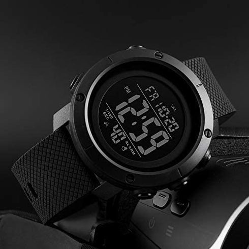 Big Boys Watch Digital Sports Waterproof Military Back Light Teenager Watch (Black) 1426
