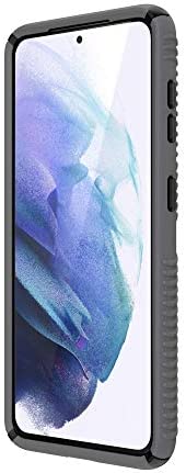 Speck Products Presidio2 Grip Samsung Galaxy S21 5G Case, Graphite Grey/Black/Bold Red
