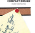 Corksidol Bulletin Bar Strip, Cork Board, 15" x 1", Classroom, Office, Cubicle, Aluminum Frame (Black)