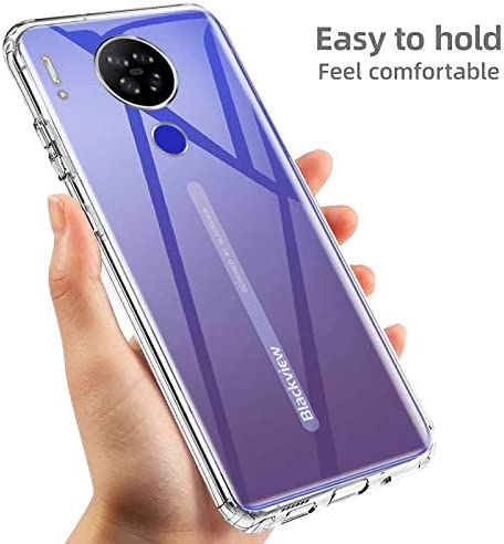 for?Blackview A80/Blackview A80S Case? with Tempered Glass Screen Protector Crystal Soft Clear Shockproof TPU Bumper Transparent Silicone Protective Phone case Cover for Blackview A80 6.2 inch