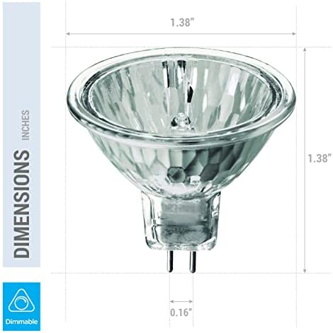 (Pack Of 2) 5 Watt MR11 6 Volt Precision Halogen Reflector Fiber Optic Light Bulb 5W 6V