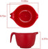 Glad Mixing Bowl with Handle – 3 Quart | Heavy Duty Plastic with Pour Spout and Non-Slip Base | Dishwasher Safe Kitchen Supplies for Cooking and Baking, Red