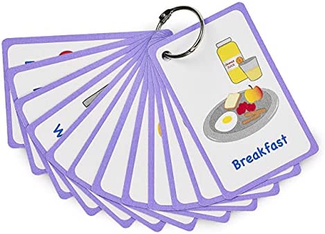 My Meal and Snacks Cards 12 Flash Cards for Visual aid Special Ed, Speech Delay Non Verbal Children and Adults with Autism or Special Needs