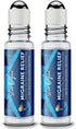 2-Pack Migraine Relief Stick, (0.3 OZ / 10 ML Roll-On Bottle), Made in The USA | Headache Relief - Essential Oil, Aromatherapy Stick – Made with Peppermint & Spearmint Grade Oil by Evo Dyne