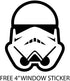 Custom Car Gear (2) Star Wars Storm Troopers License Plate Frames Bracket 3D Raised Letters, Black w/White Lettering