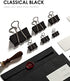 Wiltop 110 Pcs Binder Clips Metal Paper Clamps Black Set Assorted Sizes, Jumbo, Large, Medium, Small, Mini and Micro, 6 Sizes for Office, School and Home