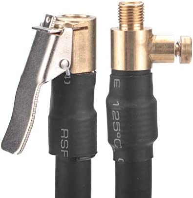 Wikkiv Car Air Rubber Hose Tire Inflator Hose Inflator Self-Locking Tube Suitable for Standard Fine Thread 0.305" x32TPI Air Compressor Pump EPAuto/AstroAI/JACO/DBPOWER/Mbrain/Audew