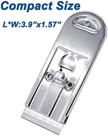 WEKOIL Razor Blades Metal Scraper Tool Pull Push Glass Scraper Stove Top Scraper Window Ceramic Scraper with10 PCS Single Edge Replacement Scraper Blades Removing Decal Label Residue Sticker,Silver
