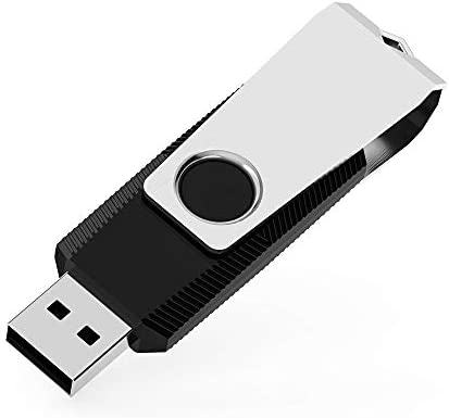 64 GB Flash Drive, Aiibe USB Flash Drive Thumb Drive 64GB Memory Stick Zip Drive Swivel Design Pen Drive Fold Storage Jump Drive 64 G USB 2.0 Black