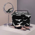 9CH Goth Travel Makeup Bag - Bats Cosmetic Bags Large Make up Organizer Portable Toiletry Bags Train Cases for Women and Girls for Cosmetics