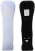 yueton 2pcs Black and White Replacement Extended Silicone Protective Skin Case Cover for Nintendo Wii Motion Plus Remote Controller