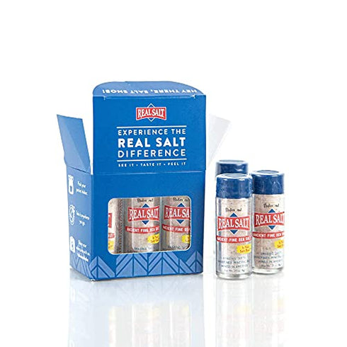 Redmond Real Sea Salt - Natural Unrefined Gluten Free Fine, 0.21 Ounce Pocket Shaker (6 Pack)