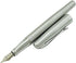 Duke 209 Bent Nib Fountain Pen Set with Ink Refills Converter, Steel Sliver