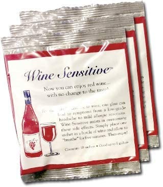 The Real Wine Sensitive Filter Sachet Sulfite Remover - Natural Ingredients Prevention Purifier Wine Filters Stops Red Wine Headaches(18 Pack)