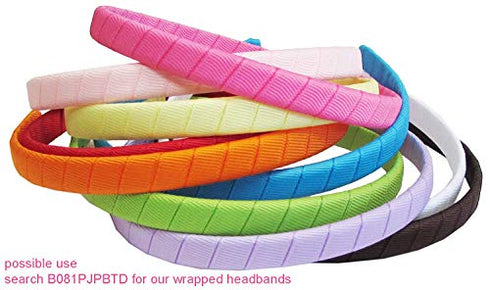 12ct 1/2" Wide Headbands for Women, White Head bands for Women's Hair-HipGirl Bulk Plain Craft Plastic Headbands for DIY Hair Band for Women's Hair(12pc 1/2" Wide Womens Headbands for Girls Teens Women)