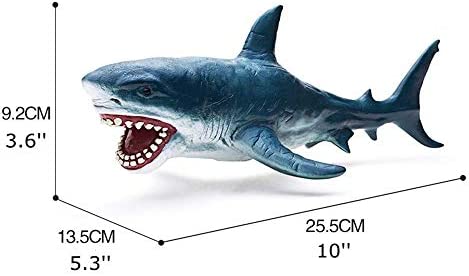 gemini&genius Great White Shark - Sea Life Action Figure Ocean Model Toy Set Educational , Role Play, Swim, Bath and Collectors for Kids
