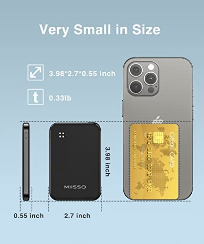 4500mAh Built in Cable Cell Phone External Battery Pack, Portable Phone Charger Power Bank 5V 2.1A Charging Mobile Phone Charger USB-C In/Out Compatible with iPhone 6/7/8/X/XS/XR/11/12/13, Heated Vest