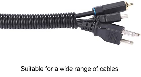 Alex Tech 25ft – 1/4 inch Split Wire Loom Tubing Wire Conduit – Black