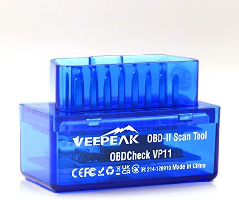 Veepeak Mini Bluetooth OBD II Scanner for Android Only, Auto Check Engine Light Code Reader Car Diagnostic Scan Tool