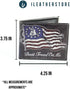 Li Men's Rugged U.S.A. Flag Print Vegan Vegetable Leather Bi-Fold Wallet With Matching Gift Box (American Flag) (Don't Tread Flag)
