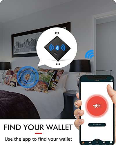 SMART CC Trackable Bluetooth Anti-Lost Wallet for Men, Minimalist Slim Leather Wallet with GPS Position Locator & Finder Tracker credit card Gift Box
