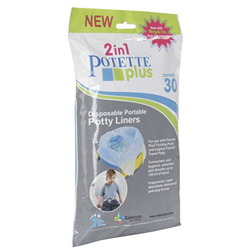 Kalencom Potette Plus Potty Seat Liners with Magic Disappearing Ink, 30 Count