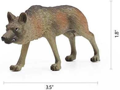 7Pcs Wolf Toy Figurines Set Wolf Animals Figures (Wolf Set A)