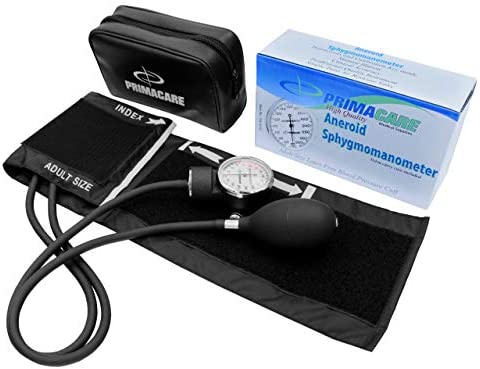 Primacare DS-9192 Classic Series Adult Size Professional Blood Pressure Kit with Aneroid Sphygmomanometer, Latex-Free Inflation System BP KIT with Nylon Cuff and Stethoscope
