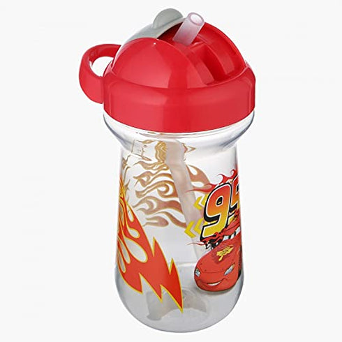 The First Years Disney/Pixar Cars Straw Sippy Cup with Flip Top for Toddlers, 10 Ounce