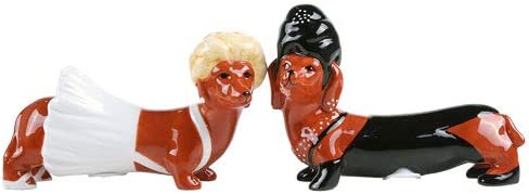 Pacific Giftware Superstars Dachshund Ceramic Magnetic Salt and Pepper Shaker Set