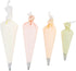 Pastry Tek Piping Bag Set, Set Of 4 Reusable Icing Bags - BPA-Free, Durable, White Silicone Pastry Bag Set, Anti Burst, Decorate Cakes, Cupcakes, Macarons, Or Cookies - Restaurantware