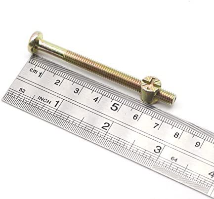 binifiMux 10-Pack M6-1.0 x 70mm Hex Socket Head Cap Crib Baby Bed Bolt and Barrel Nuts, Crib Screws