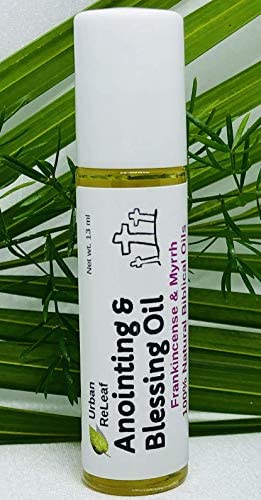 Urban ReLeaf Anointing and Blessing Oil Roll-On ! Smells Great! Frankincense, Myrrh, Holy Bible Oils, Olive, Grapeseed. Blessed, Comfort, Honor, Consecration, USA Made.
