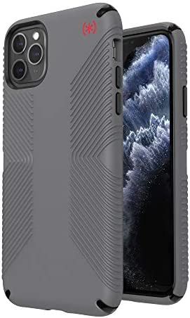 Speck Products Presidio2 Grip Case, Compatible with iPhone 11 PRO Max, Graphite Grey/Cathedral Grey/Black/Blood Red